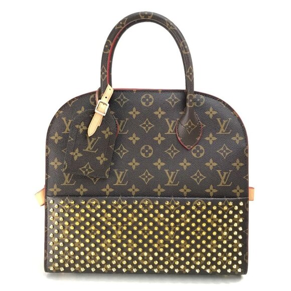 LOUIS VUITTON M41234 Louboutin Iconocrust Monogram studs Tote Bag Hand Bag - Picture 10 of 13